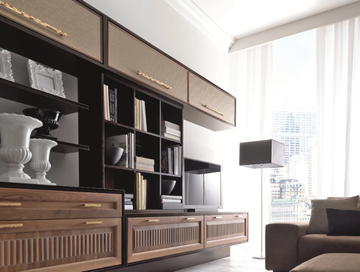 CONVIVIO CONTEMPORARY - Custom walnut storage wall by Martini Interiors - view 3